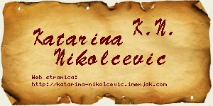 Katarina Nikolčević vizit kartica